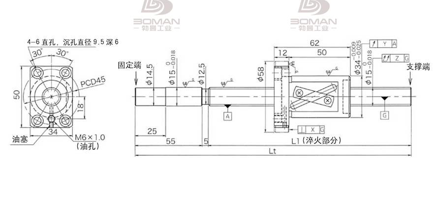 KURODA GG1520AS-BALR-1500A 日本黑田精工丝杆